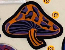 Purple and Orange Mushroom Patch - HalfMoonMusic