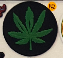 Round Pot Leaf Patch - HalfMoonMusic