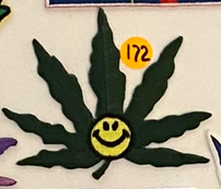 Smiley Leaf Patch - HalfMoonMusic