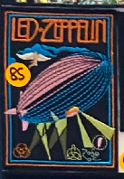 Led Zeppelin Pink Blue Blimp Patch - HalfMoonMusic