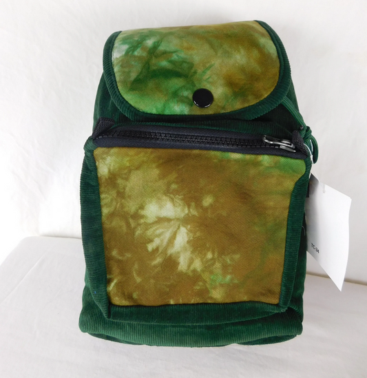 Corduroy & Denim Tie-Dye Mini Backpack - HalfMoonMusic