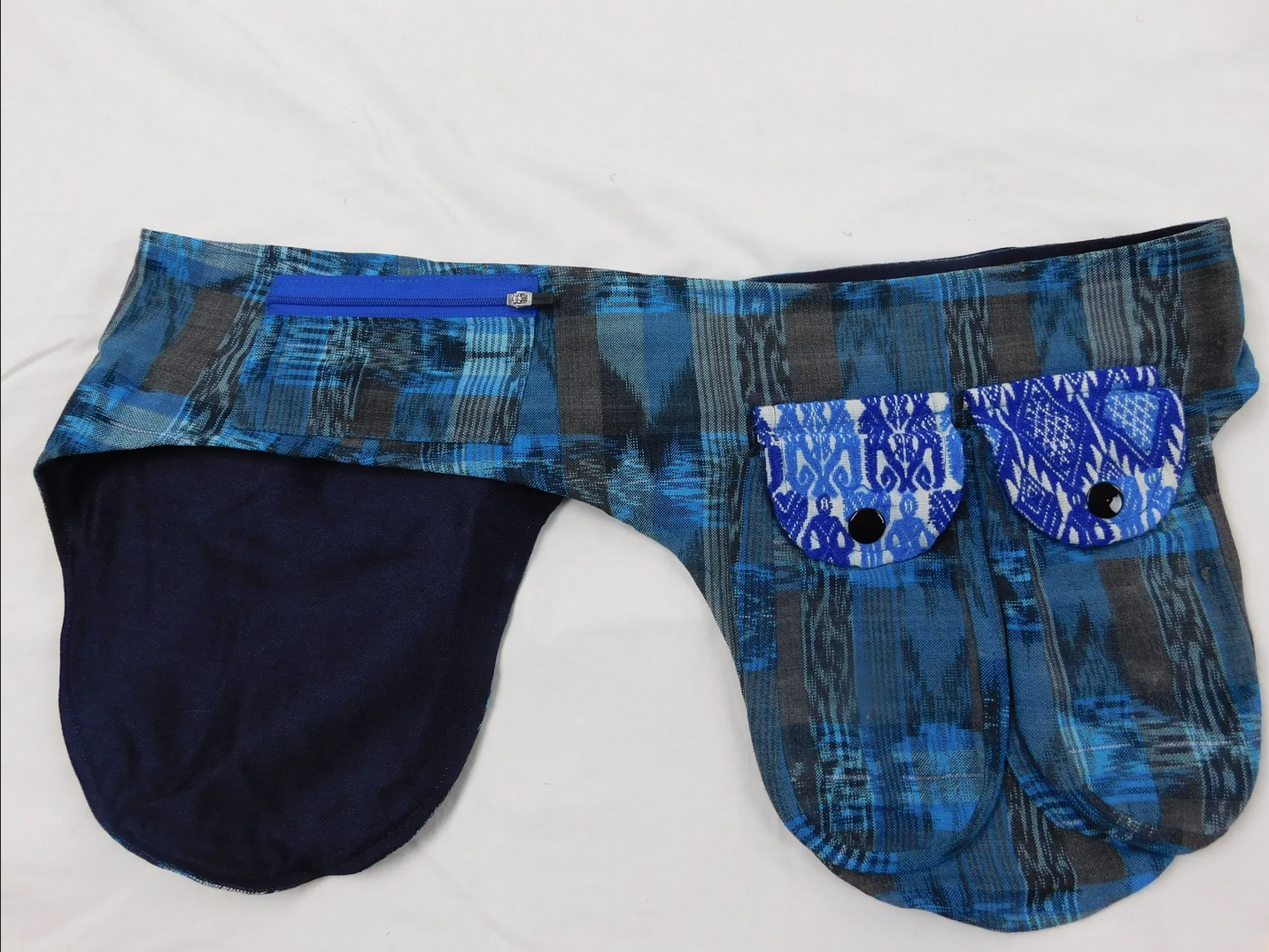 Cotton Brocade Tribal Print Double-Sided Fanny Pack - HalfMoonMusic