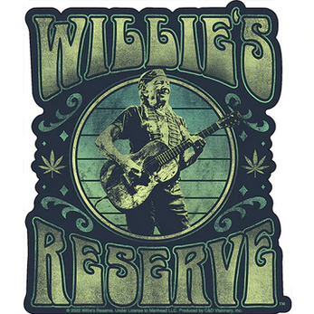 Willie Nelson Willie's Reserve Sticker - HalfMoonMusic