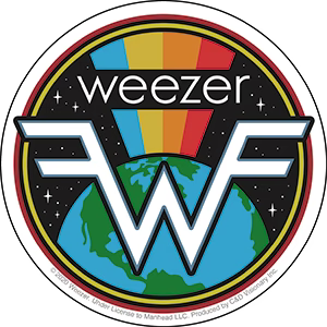 Weezer Earth Rainbow Sticker - HalfMoonMusic