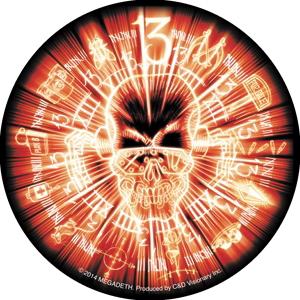 Megadeth 13 Skull Sticker - HalfMoonMusic