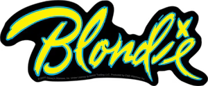 Blondie Yellow Logo Sticker - HalfMoonMusic