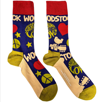 Woodstock Surround Yourself With Love Unisex Ankle Socks - HalfMoonMusic