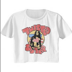 Women's Twisted Sister American Flag '76 Crop Top - HalfMoonMusic