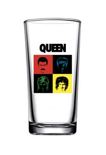 Queen Faces Highball Glass Cup - HalfMoonMusic