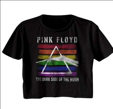Women's Pink Floyd "Dark Side of the Moon" Crop Top - HalfMoonMusic