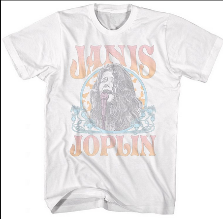 Men's "Faded Art Noveau" Janis Joplin T-Shirt - HalfMoonMusic