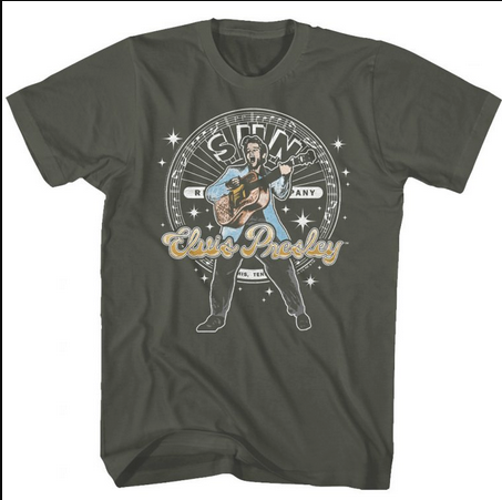 Men's Elvis Sun Records Sparkles & Smoke T-Shirt - HalfMoonMusic