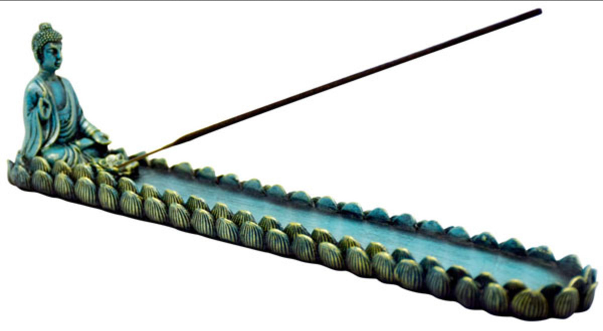 Blue Buddha Incense Burner - HalfMoonMusic
