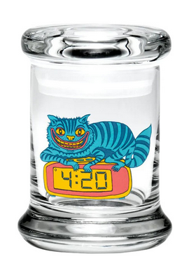 420 Science Pop Top Glass Jar - HalfMoonMusic