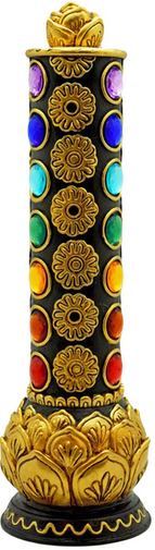 Lotus Flower Enlightenment Incense Tower - HalfMoonMusic