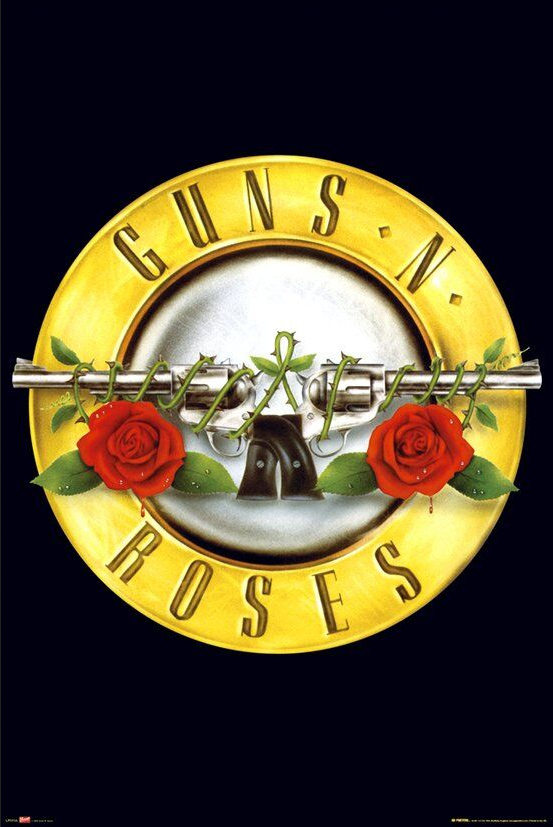 Guns N' Roses Classic Logo Poster - HalfMoonMusic