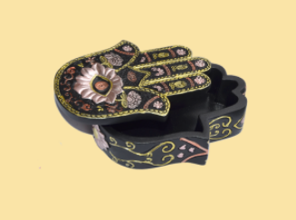 Hamsa Hand Trinket Box - HalfMoonMusic