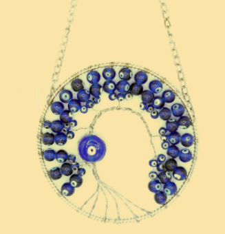 Evil Eye Tree of Life Wall Hanging - HalfMoonMusic