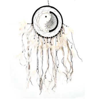 Double Yin Yang Dream Catcher - HalfMoonMusic