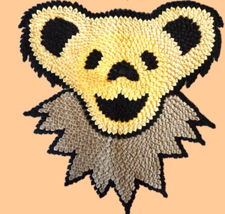 Grateful Dead Dancing Bear Fabric Wall Hanging - HalfMoonMusic