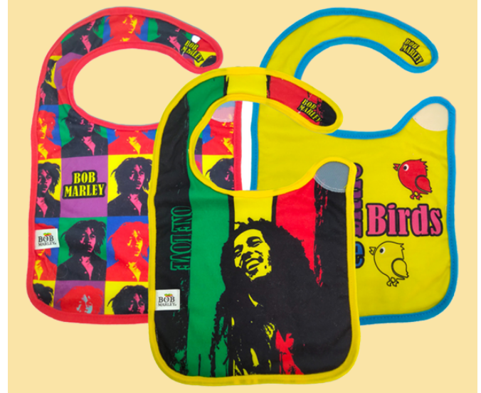 Bob Marley Baby Bibs - HalfMoonMusic