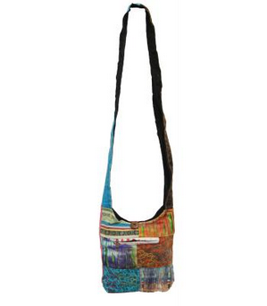 Cotton Mini Patchwork Hobo Bag - HalfMoonMusic