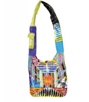 Cotton Patchwork Lotus Bag - HalfMoonMusic