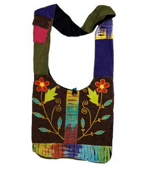 Cotton Flower Print Bag - HalfMoonMusic