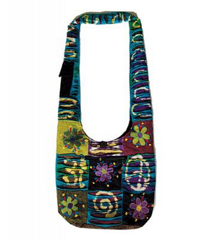 Cotton Patchwork Razor Cut Bag - HalfMoonMusic