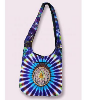 Cotton Tie Dye Endless Flower Knot Yoga Man Bag - HalfMoonMusic