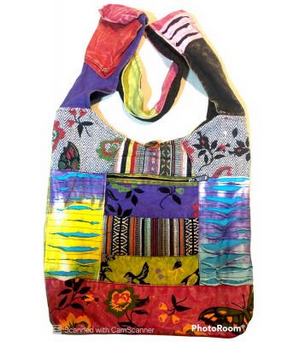 Cotton Butterfly Bird Flower Print Patch Bags - HalfMoonMusic