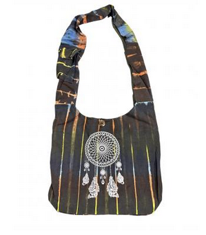 Cotton Tie-Dye Dream Catcher Bag - HalfMoonMusic
