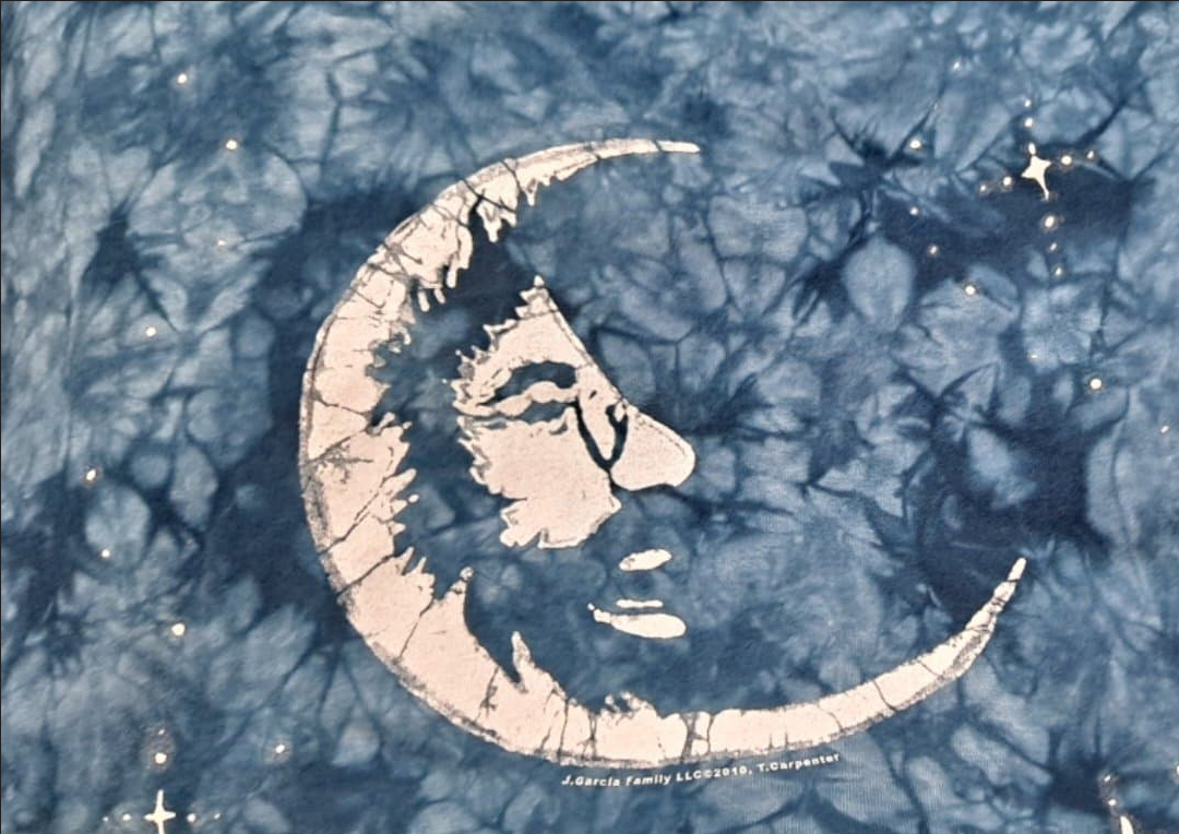 Men's Grateful Dead Jerry Moon Navy T-Shirt - HalfMoonMusic