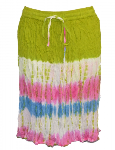 Women's Rayon Tie-Dye Mini Skirt - HalfMoonMusic
