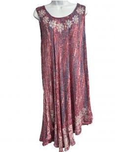 Women's Rayon Floral Embroidered Dress - HalfMoonMusic
