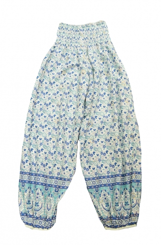 Women's Floral Print Rayon Harem Pants - HalfMoonMusic
