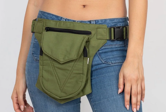 Cotton Standard Angled Playa Hip Bag - HalfMoonMusic