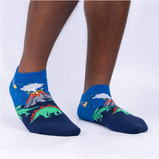 Dino Blast Ankle Socks - HalfMoonMusic