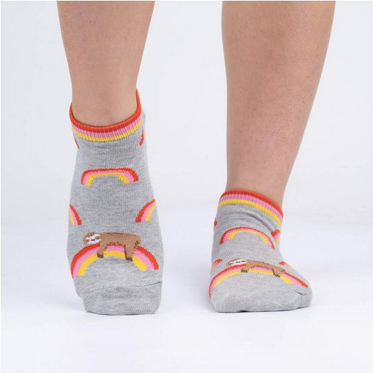 Sunset Sloth Ankle Socks - HalfMoonMusic
