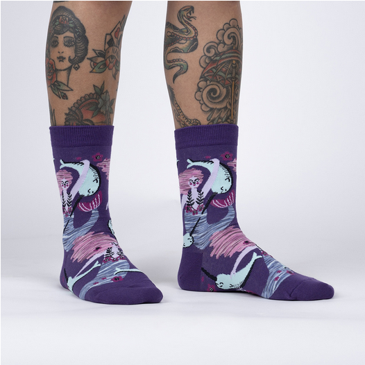 Fin Friends Crew Socks - HalfMoonMusic