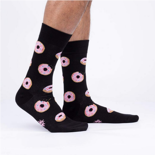 Donut Stop Believing Crew Socks - HalfMoonMusic