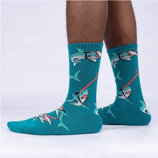 Frikkin Laser Beams Athletic Crew Socks - HalfMoonMusic