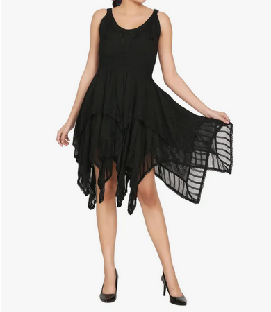 Women's Acid Wash Fairy Cut Dress - HalfMoonMusic Women's Acid Wash Fairy Cut Dress - HalfMoonMusic