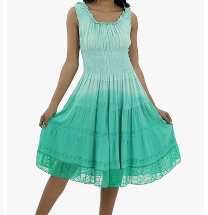 Women's Tie-Dye Ombre Maxi Dress - HalfMoonMusic