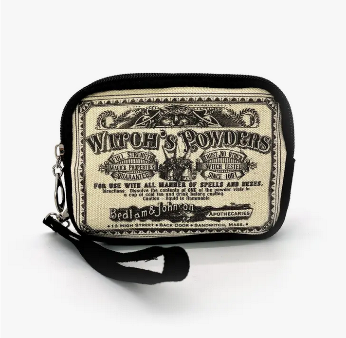 Canvas Witch's Powder Wristlet - HalfMoonMusic