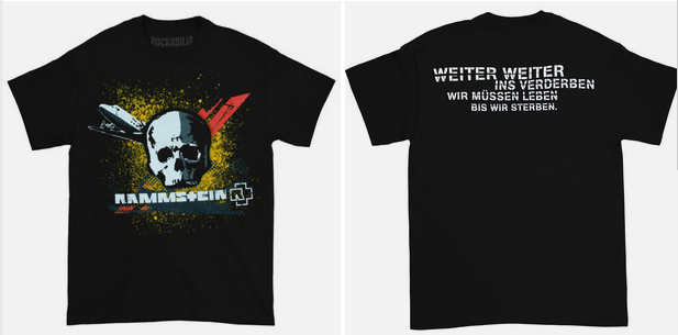 Men's Rammstein Skull Logo T-Shirt - HalfMoonMusic