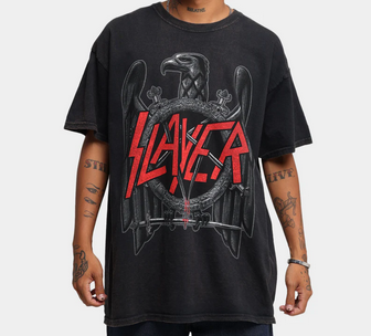Men's Slayer Black Eagle T-Shirt - HalfMoonMusic