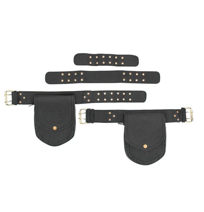 Stamped Leather Utility Belt - HalfMoonMusic