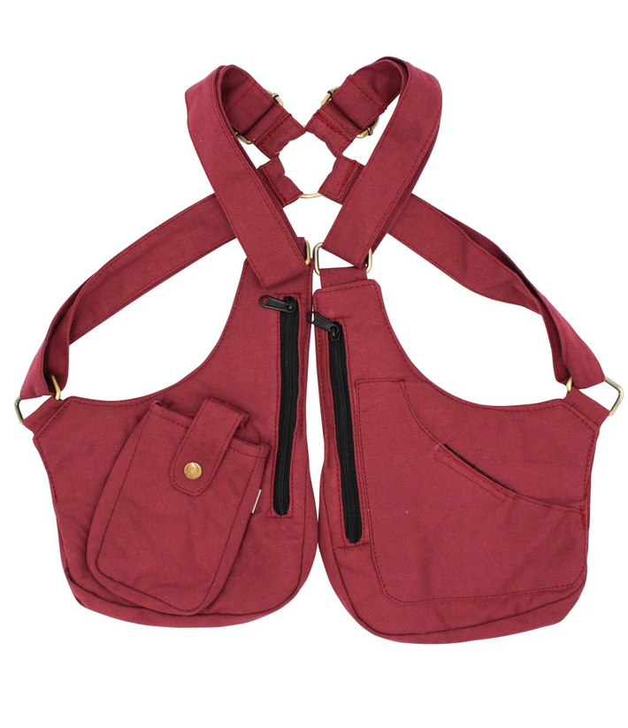 Curved Canvas Festival Vest - HalfMoonMusic