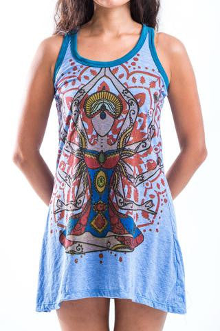 Womens Chakra Love Tank Dress - HalfMoonMusic